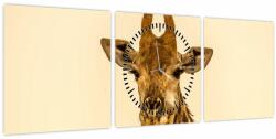 Mivali Tablou cu girafe (cu ceas), din trei bucăți 90x30 cm cu ceas (V020914V9030C)