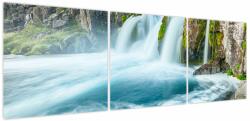 Mivali Tablou - Stânci și cascade, din trei bucăți 150x50 cm (V023760V15050)