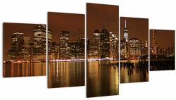 Mivali Tablou orașului nocturn, din cinci bucăți 150x80 cm (V020388V150805PCS)
