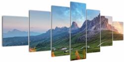 Mivali Tablou cu curcupeu deasupra stâncilor, din șapte bucăți 210x100 cm (V022003V210100)