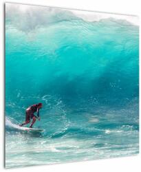 Mivali Tablou - Surfer în valuri, dintr-o bucată 70x70 cm (V022714V7070)