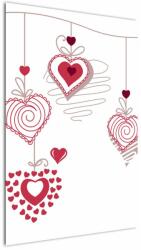 Mivali Tablou cu inimiore pictate, dintr-o bucată 60x90 cm (V021902V6090)