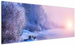 Mivali Tablou - Râu înghețat, dintr-o bucată 145x58 cm (V022488V14558)