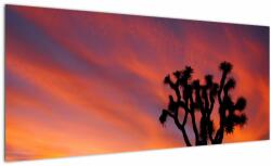 Mivali Tablou apus de soare deasupra siluetei unui copac, dintr-o bucată 100x40 cm (V021536V10040)