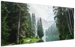 Mivali Tablou lacului în pădure, dintr-o bucată 200x100 cm (V021386V200100)