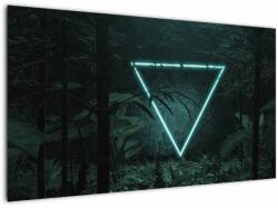 Mivali Tablou - Triunghi de neon în junglă, dintr-o bucată 120x70 cm (V022892V12070)