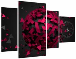 Mivali Tablou cu abstracție 3D (cu ceas), din patru bucăți 110x75 cm cu ceas (V020866V11075C)