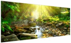 Mivali Tablou cu râul în pădurea verde, dintr-o bucată 250x125 cm (V020942V250125)