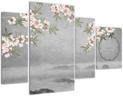Mivali Tablou - Peisaj cu lună (cu ceas), din patru bucăți 110x75 cm cu ceas (V022792V11075C)