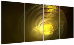Mivali Tabloul cu spirala abstractă în galben, din patru bucăți 160x80 cm (V020124V16080)