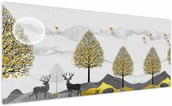 Mivali Tablou cu cerbi pictați, dintr-o bucată 250x125 cm (V022180V250125)