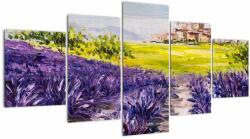 Mivali Tablou - Provence, Franța, pictură în ulei, din cinci bucăți 150x80 cm (V022948V150805PCS)