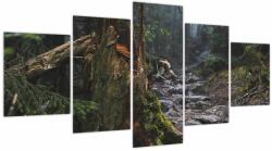 Mivali Tablou - În pădure (cu ceas), din cinci bucăți 150x80 cm cu ceas (V021577V15080C)
