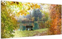 Mivali Tablou pe sticlă cu pescărie, dintr-o bucată 100x50 cm pe sticlă (V020698V10050GD)