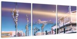 Mivali Tablou cu strada în Las Vegas, din trei bucăți 90x30 cm (V020567V9030)