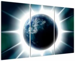 Mivali Tablou cu planeta iluminată, din trei bucăți 120x80 cm (V020816V120803PCS)