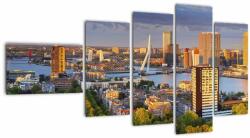 Mivali Tablou - Panorama Rotterdamului, Țările de Jos, din cinci bucăți 110x60 cm (V023175V11060)