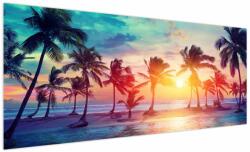 Mivali Tablou - Apus de soare tropical, dintr-o bucată 250x125 cm (V022813V250125)