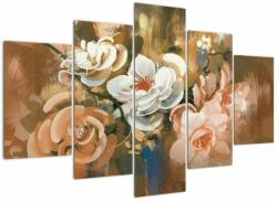 Mivali Tablou -Buchet de flori pictat, din cinci bucăți 150x105 cm (V022001V150105)