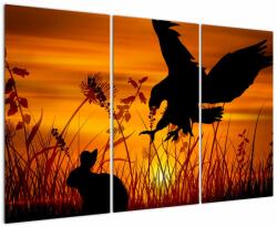 Mivali Tablou cu silueta prădătorului, din trei bucăți 120x80 cm (V020044V120803PCS)