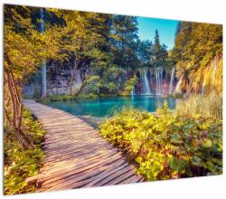 Mivali Tablou - Lacurile Plitvice, Croația, dintr-o bucată 100x70 cm (V022935V10070)