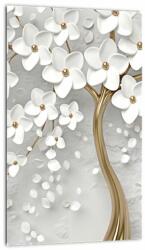 Mivali Tablou cu copac alb cu flori, dintr-o bucată 20x30 cm (V020977V2030)