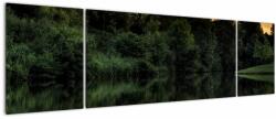 Mivali Tablou cu lac în pădure, din trei bucăți 170x50 cm (V020974V17050)