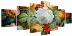 Mivali Tablou cu buchet pictat de flori, din șapte bucăți 210x100 cm (V021943V210100)