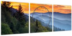 Mivali Tablou - răsărit de soare (cu ceas), din trei bucăți 90x30 cm cu ceas (V021909V9030C)
