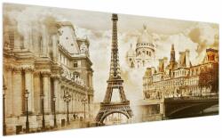 Mivali Tablou - Monumente din Paris, dintr-o bucată 200x100 cm (V023308V200100)