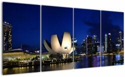 Mivali Tablou Singapore nocturn, din patru bucăți 160x80 cm (V020610V16080)