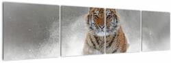 Mivali Tablou cutigru fugind prin zăpadă, din patru bucăți 160x40 cm (V020719V16040)