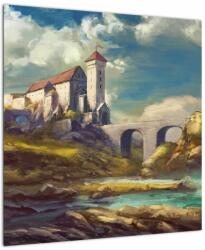 Mivali Tablou - Castelul medieval, dintr-o bucată 50x50 cm (V022936V5050)