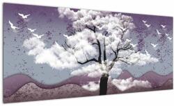 Mivali Tablou - Copac în nori, dintr-o bucată 100x40 cm (V022184V10040)