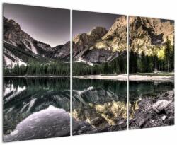 Mivali Tablou cu lac montan, din trei bucăți 120x80 cm (V020896V120803PCS)