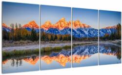Mivali Tablou cu vârfuri de munți înzăpezăți, din patru bucăți 160x80 cm (V022062V16080)