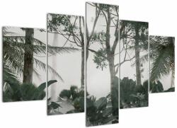 Mivali Tablou - Jungla în ceața dimineții, din cinci bucăți 150x105 cm (V022900V150105)