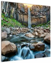 Mivali Tablou - Cascada Svartifoss, Islanda, dintr-o bucată 70x70 cm (V022508V7070)