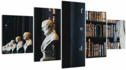 Mivali Tablou - La bibliotecă, din cinci bucăți 150x80 cm (V021655V150805PCS)