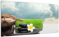 Mivali Tablou pe sticlă - Spa and relax, dintr-o bucată 100x50 cm pe sticlă (V021279V10050GD)