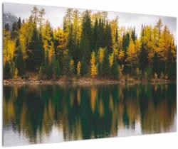 Mivali Tablou cu lac de pădure, dintr-o bucată 90x60 cm (V020235V9060)