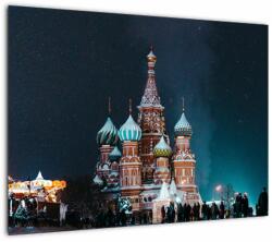 Mivali Tablou pe sticlă construcției din Rusia, dintr-o bucată 70x50 cm pe sticlă (V021374V7050GD)