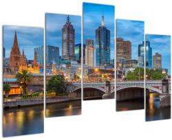Mivali Tablou cu orașul Melbourne, din cinci bucăți 125x90 cm (V020715V12590)