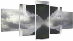 Mivali Tablou - Munții din Islanda, colaj geometric, din cinci bucăți 150x80 cm (V023418V150805PCS)