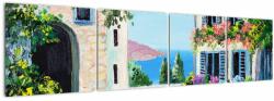 Mivali Tablou - Alee grecească, pictură în ulei, din patru bucăți 160x40 cm (V023179V16040)