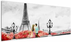 Mivali Tablou îndrăgostiții în Paris, dintr-o bucată 145x58 cm (V022029V14558)