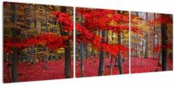 Mivali Tablou - Pădurea roșie, din trei bucăți 120x40 cm (V023579V12040)