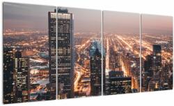 Mivali Tabloul cu metropolă luminată, din patru bucăți 160x80 cm (V020042V16080)