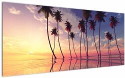 Mivali Tablou cu palmieri deasupra mării, dintr-o bucată 120x50 cm (V021927V12050)