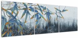 Mivali Tablou - Bambus pe perete, din trei bucăți 150x50 cm (V022875V15050)